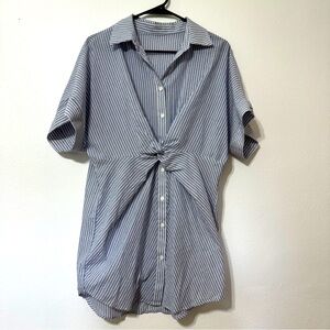 Tie Front Shirt Dress